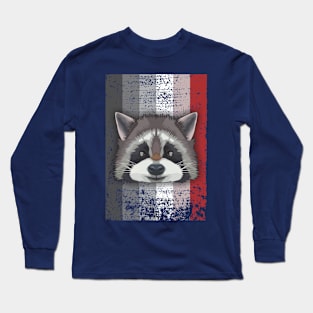 Rabies Pride Flag With Raccoon Long Sleeve T-Shirt